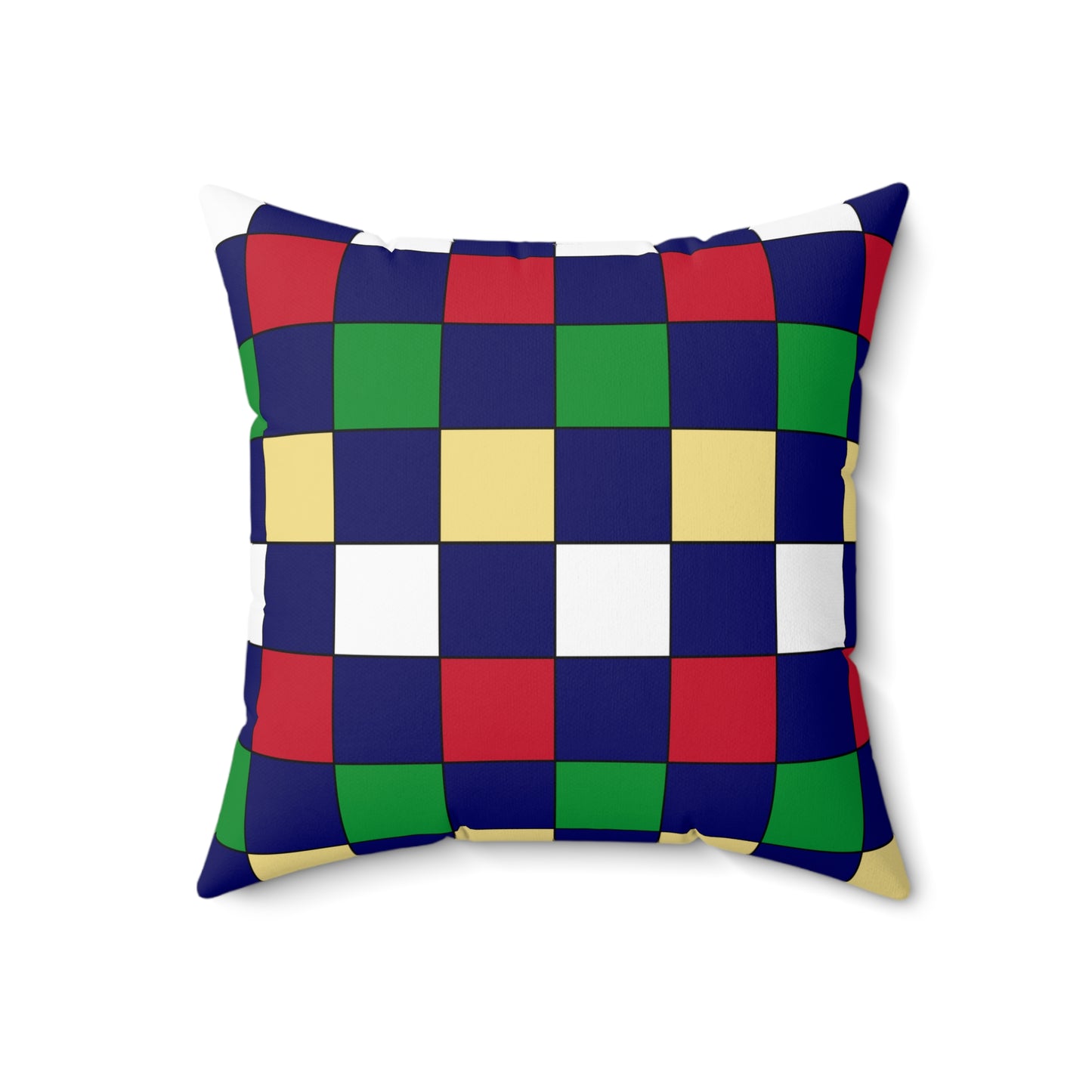 Cayman Islands Retro Check Cushion Pillow