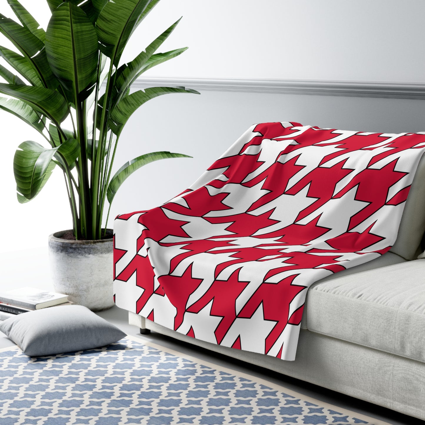 Poland Retro Houndstooth Blanket Throw
