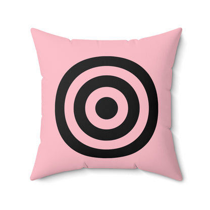 Pink, Black Retro Target Cushion Pillow