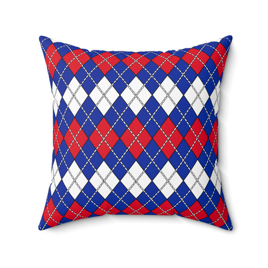 Cambodia Retro Argyle Cushion Pillow