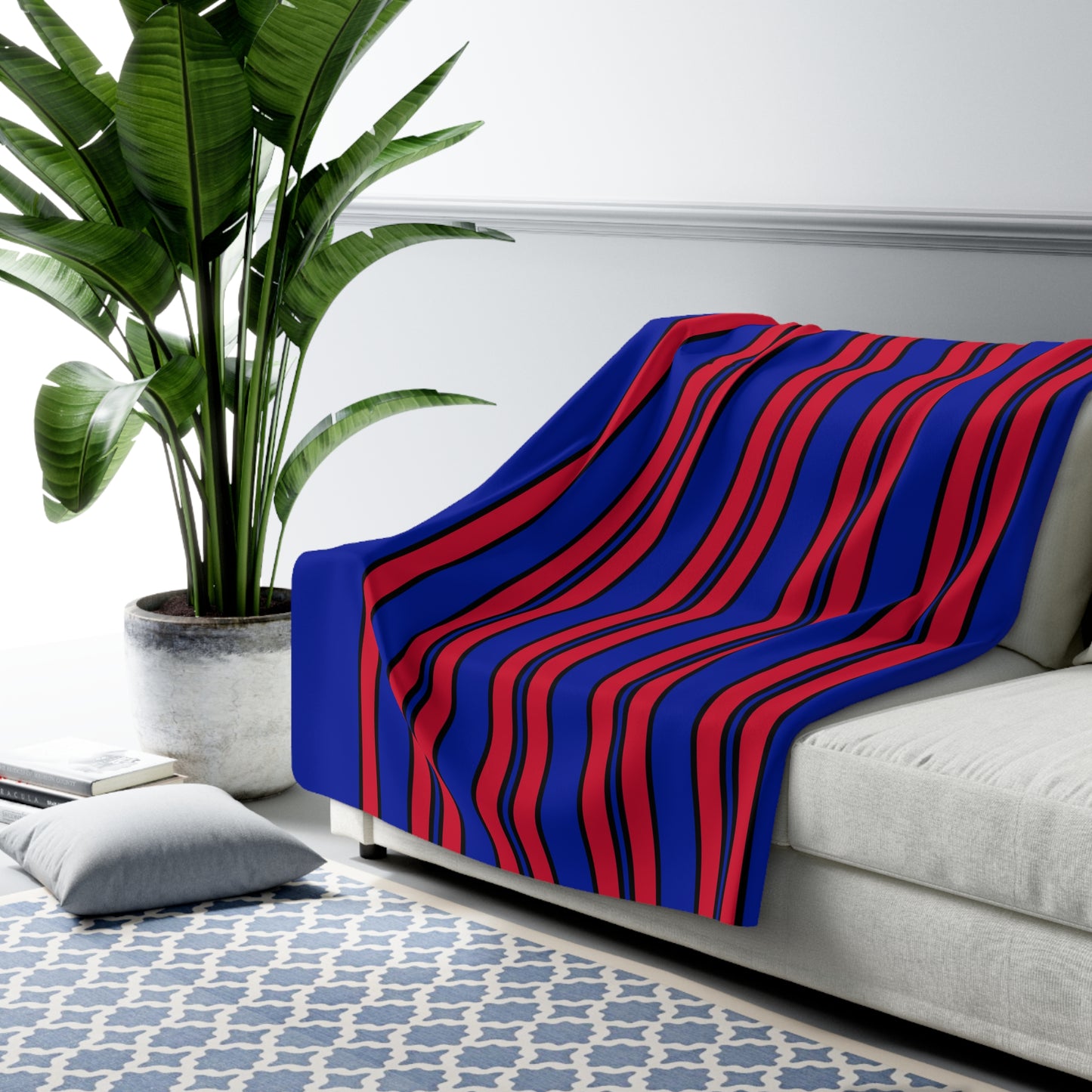 Haiti Retro Stripes Blanket Throw