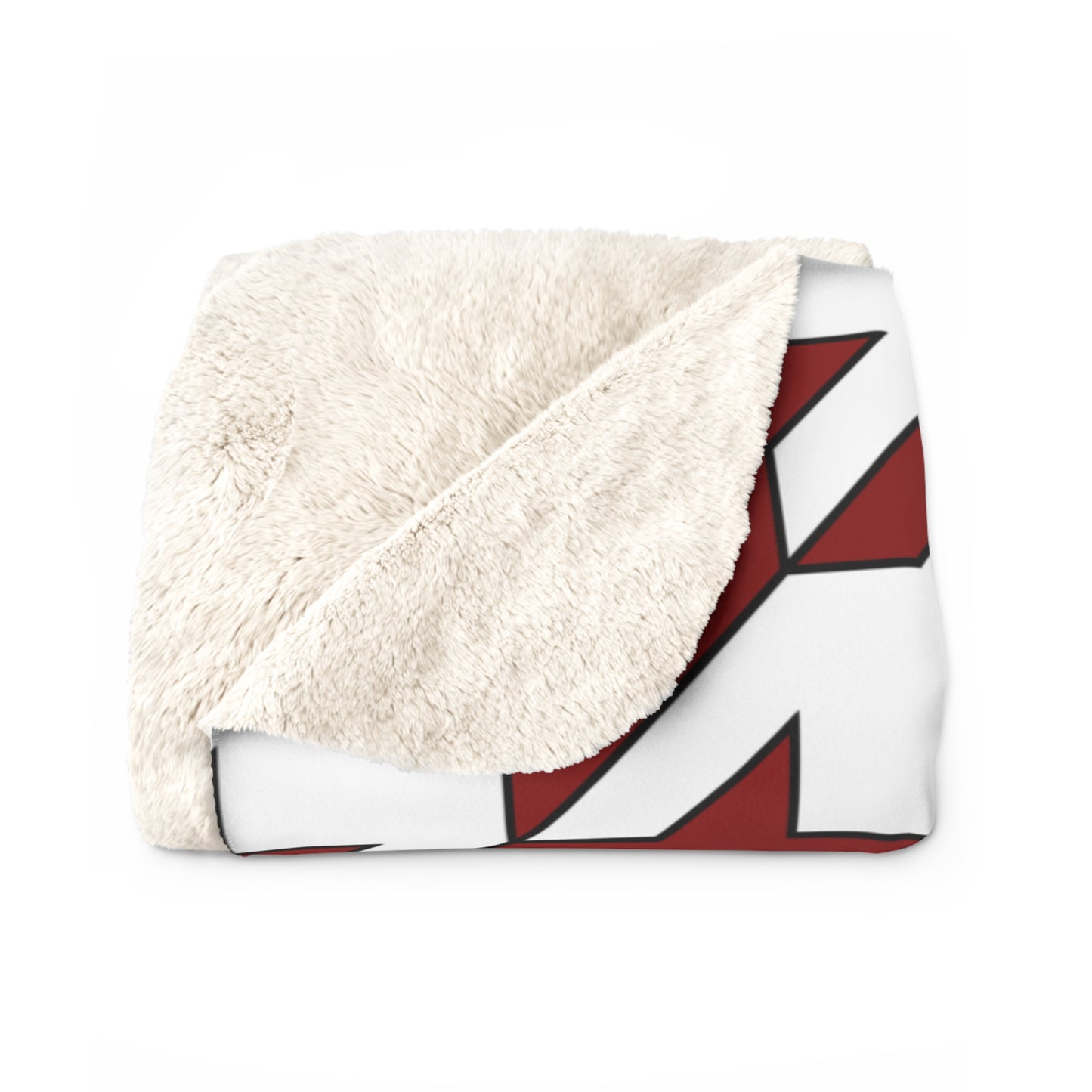 Dark Red, White Retro Houndstooth Blanket Throw