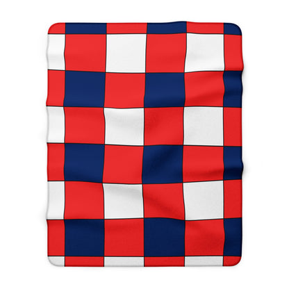 Svalbard And Jan Mayen Retro Check Blanket Throw