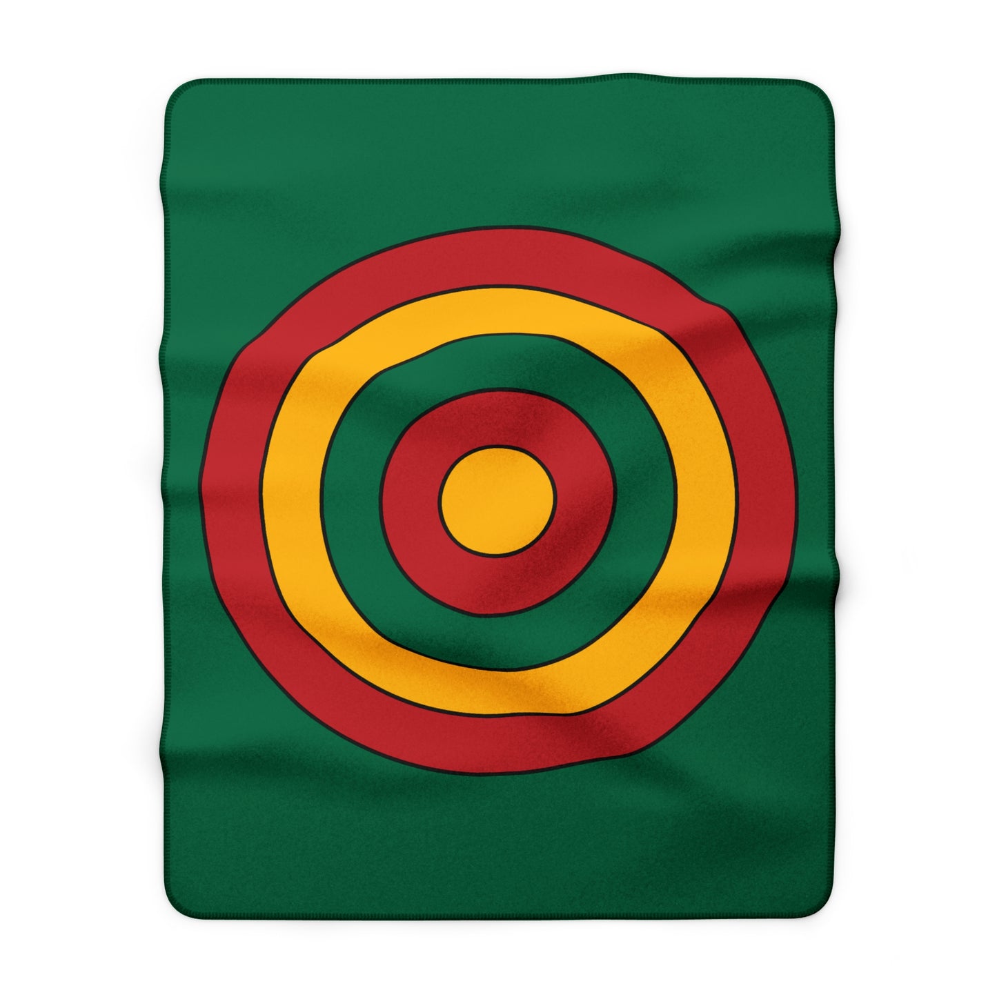 Lithuania Retro Target Blanket Throw
