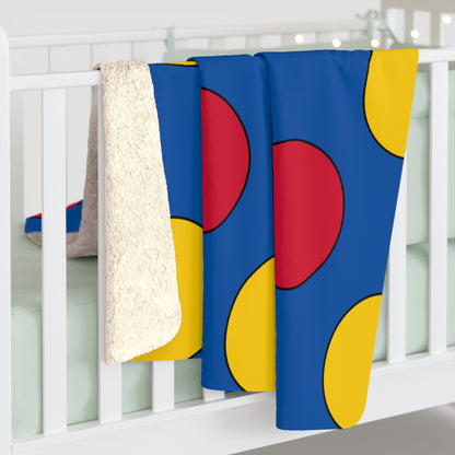 Aland Islands Retro Polka Dots Blanket Throw