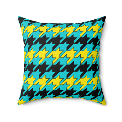 Bahamas Retro Houndstooth Cushion Pillow