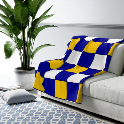 Bosnia And Herzegovina Retro Check Blanket Throw