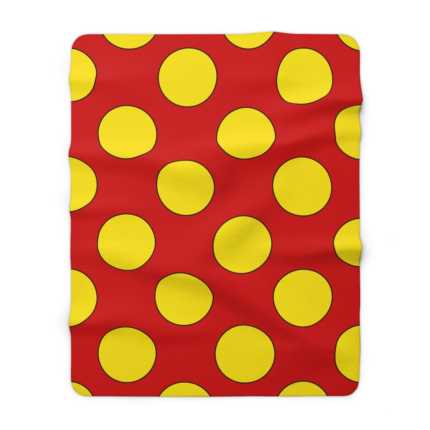 North Macedonia Retro Polka Dots Blanket Throw