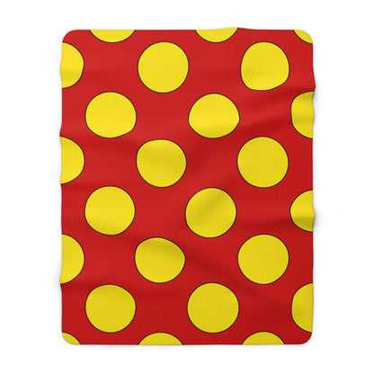 North Macedonia Retro Polka Dots Blanket Throw