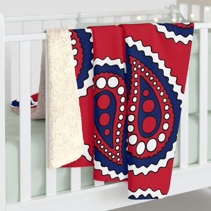 United Kingdom (UK) Retro Paisley Blanket Throw