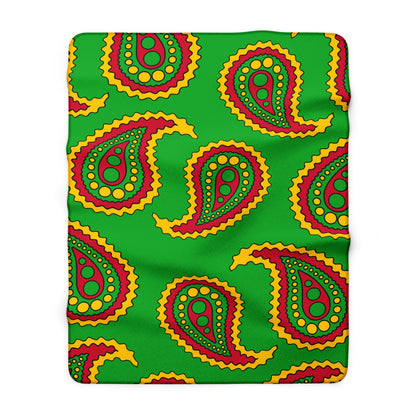 Sao Tome And Principe Retro Paisley Blanket Throw