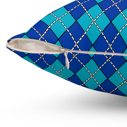 Pacific Islands Retro Argyle Cushion Pillow