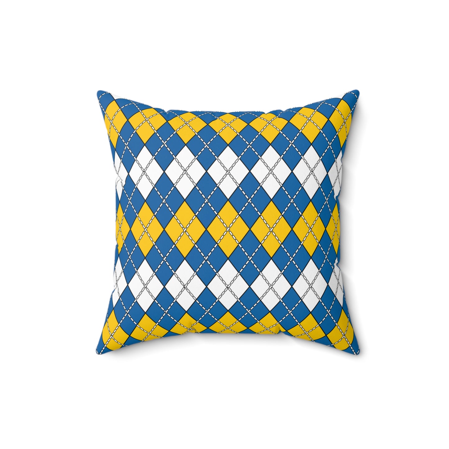 Canary Islands Retro Argyle Cushion Pillow