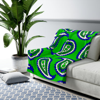 Sierra Leone Retro Paisley Blanket Throw