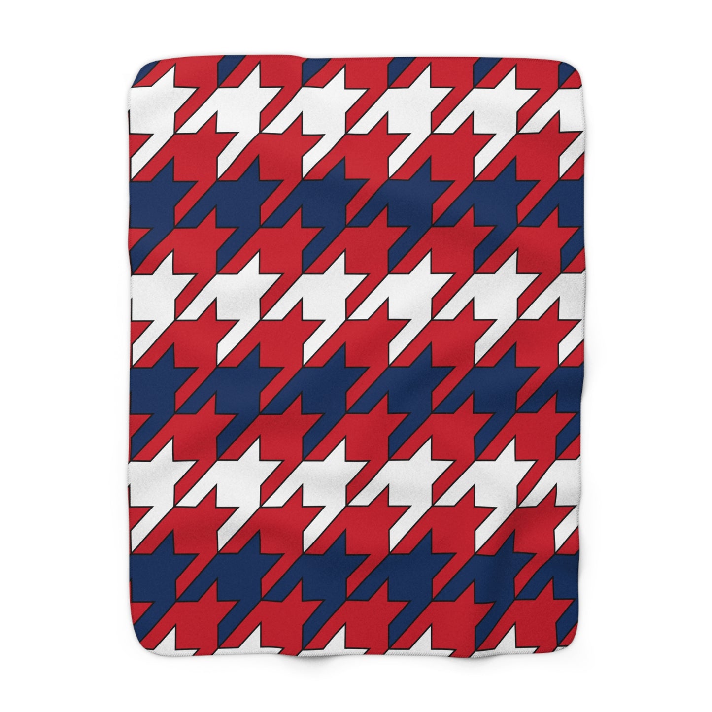 Dominican Republic Retro Houndstooth Blanket Throw