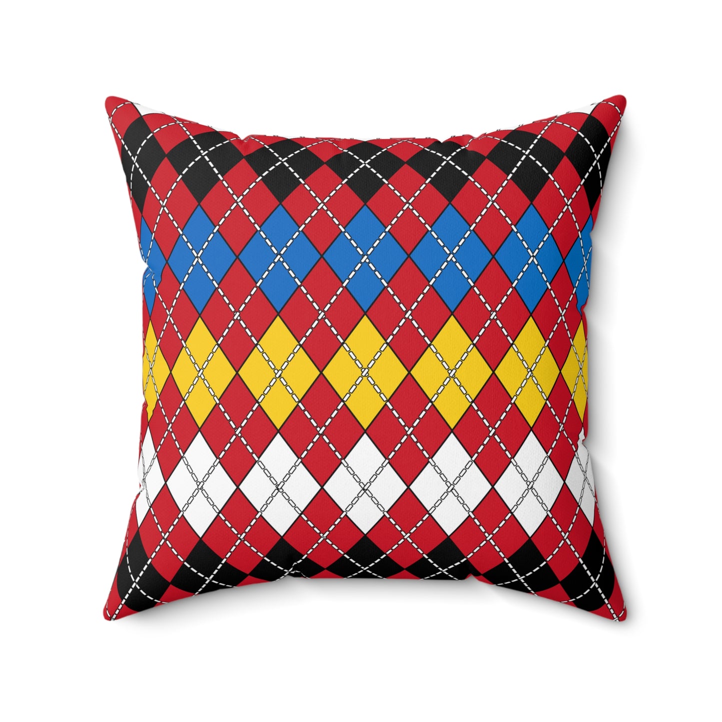Antigua And Barbuda Retro Argyle Cushion Pillow