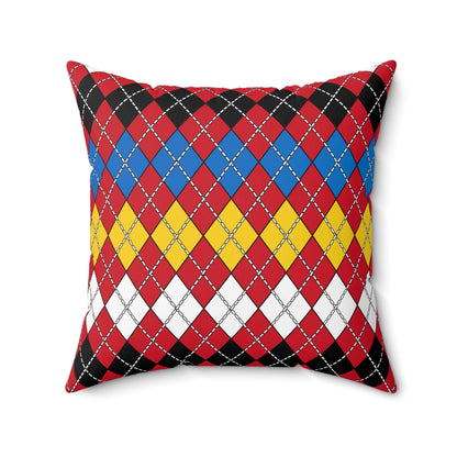 Antigua And Barbuda Retro Argyle Cushion Pillow