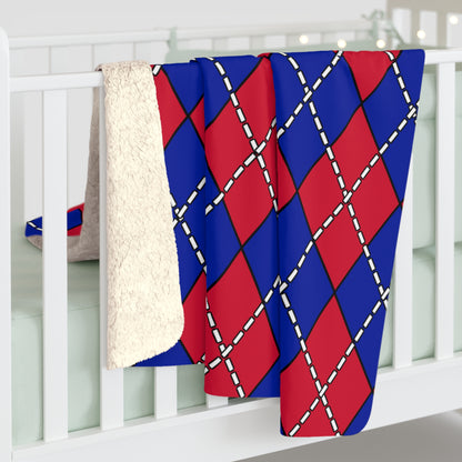 Haiti Retro Argyle Blanket Throw
