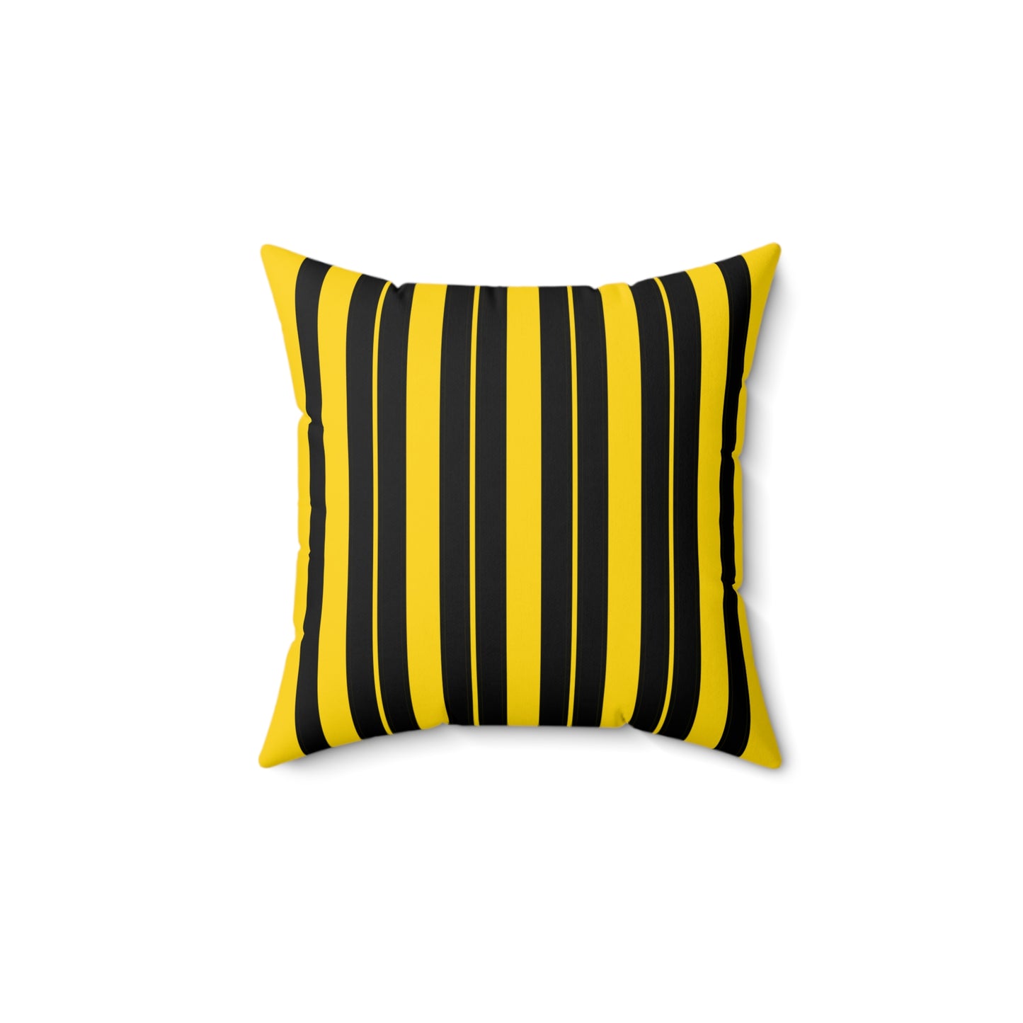 Gold, Black Retro Stripes Cushion Pillow