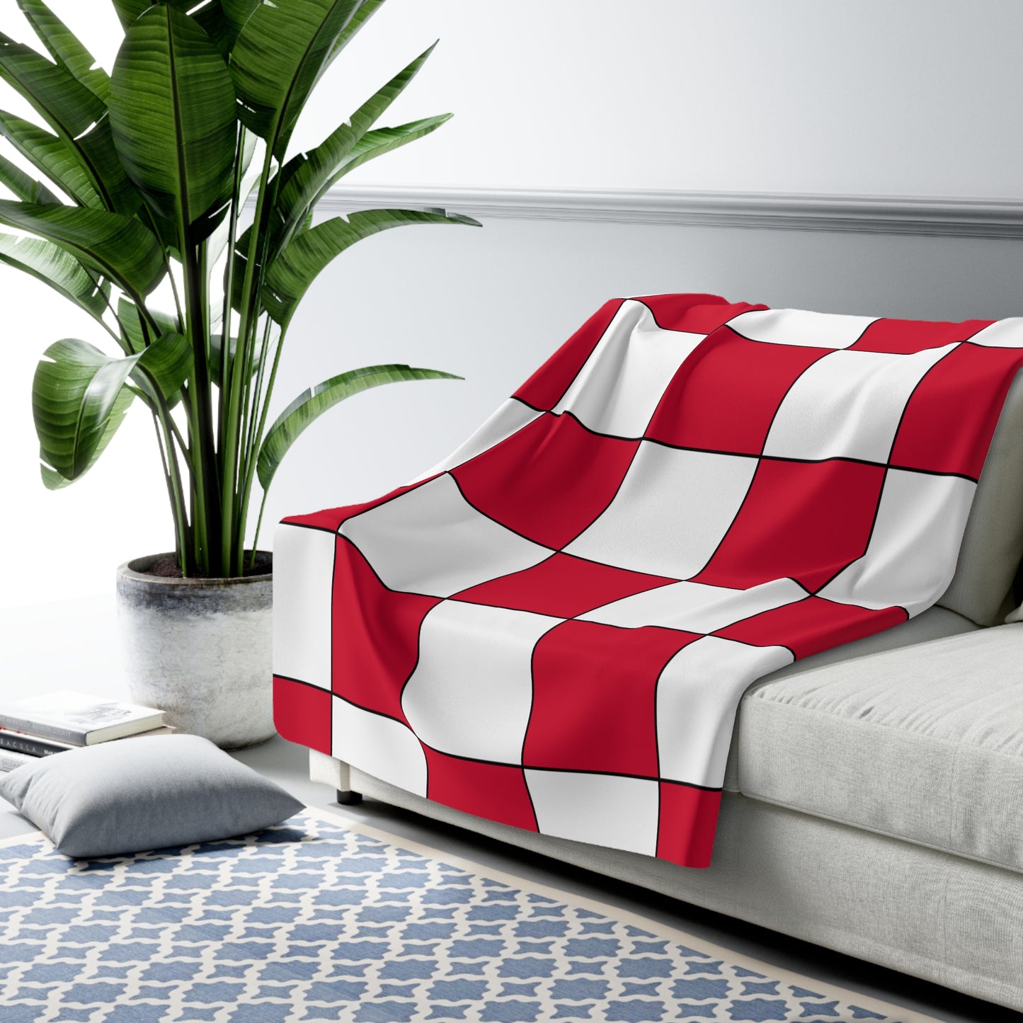 Greenland Retro Check Blanket Throw