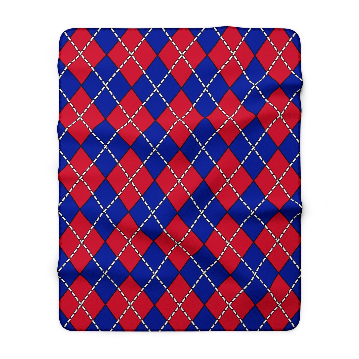 Haiti Retro Argyle Blanket Throw
