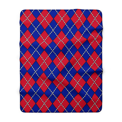 Haiti Retro Argyle Blanket Throw