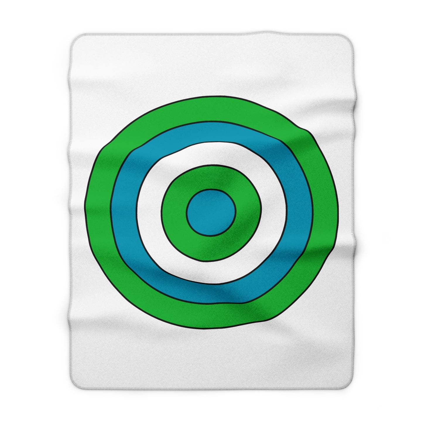 Uzbekistan Retro Target Blanket Throw