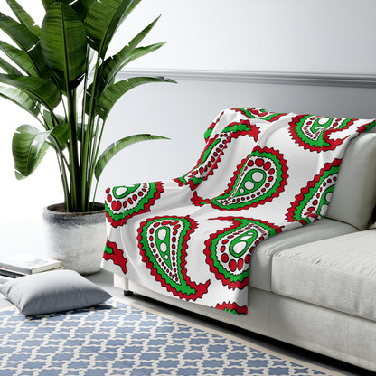 Burundi Retro Paisley Blanket Throw