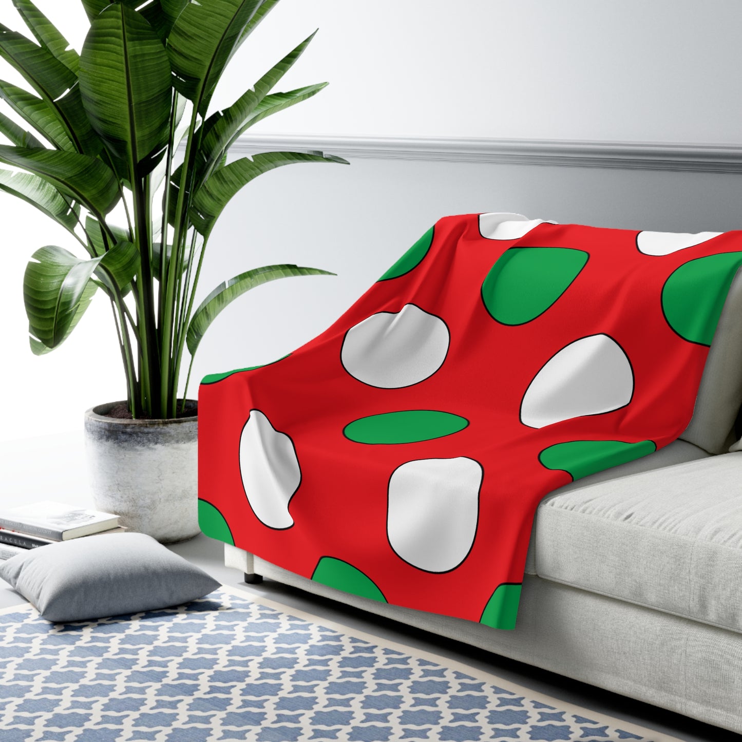 Lebanon Retro Polka Dots Blanket Throw