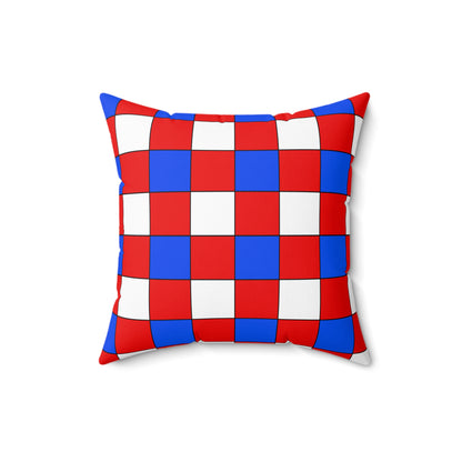 Puerto Rico Retro Check Cushion Pillow