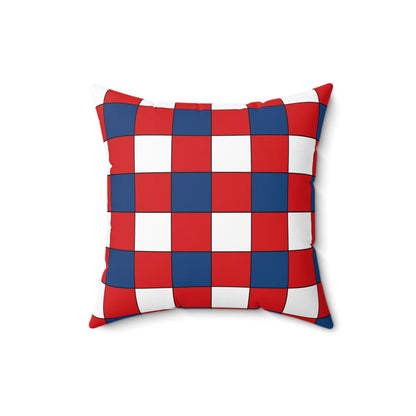 Czechia Retro Check Cushion Pillow