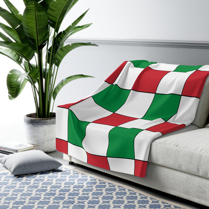 Italy Retro Check Blanket Throw