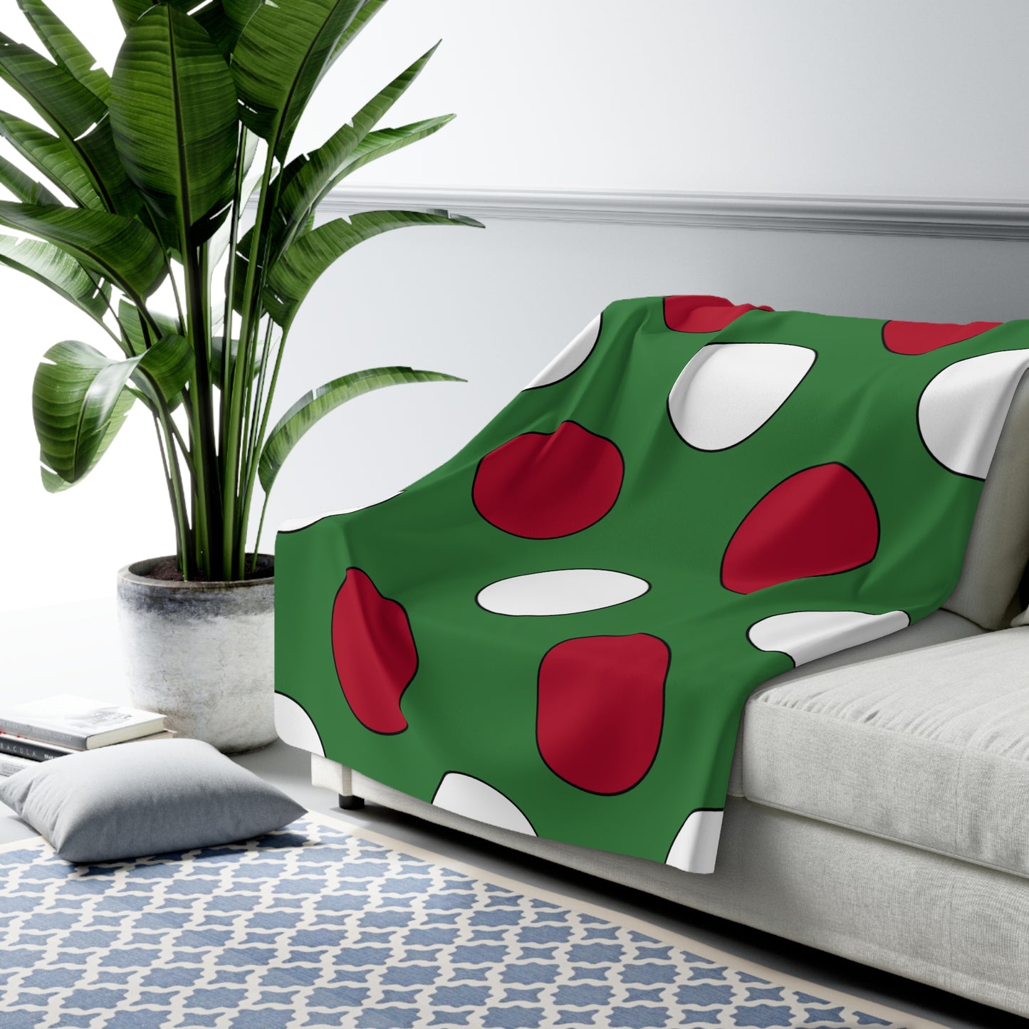 Suriname Retro Polka Dots Blanket Throw