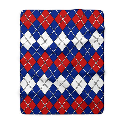Cuba Retro Argyle Blanket Throw