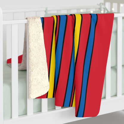 Mongolia Retro Stripes Blanket Throw
