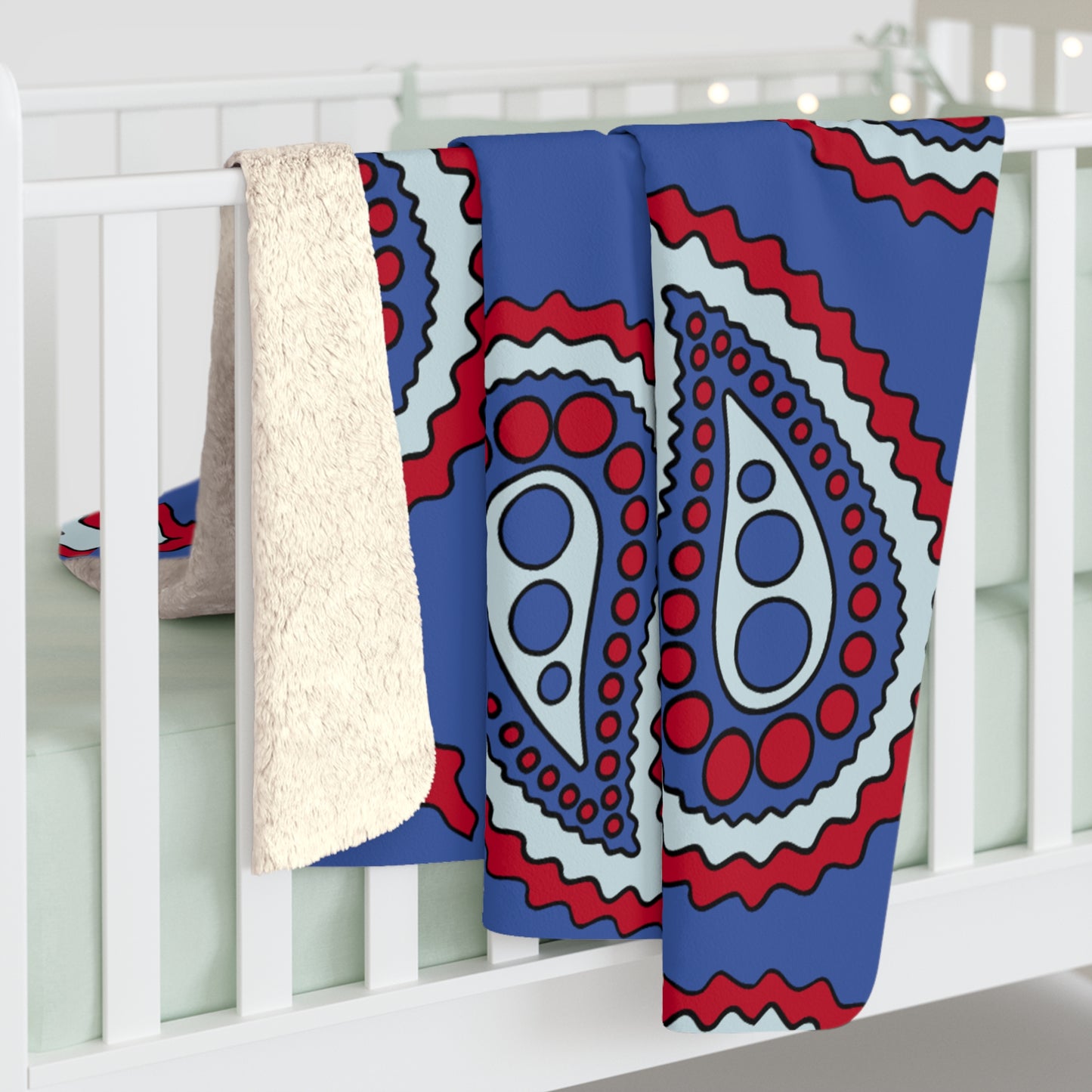 Guam Retro Paisley Blanket Throw
