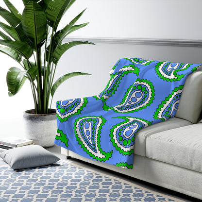 Djibouti Retro Paisley Blanket Throw