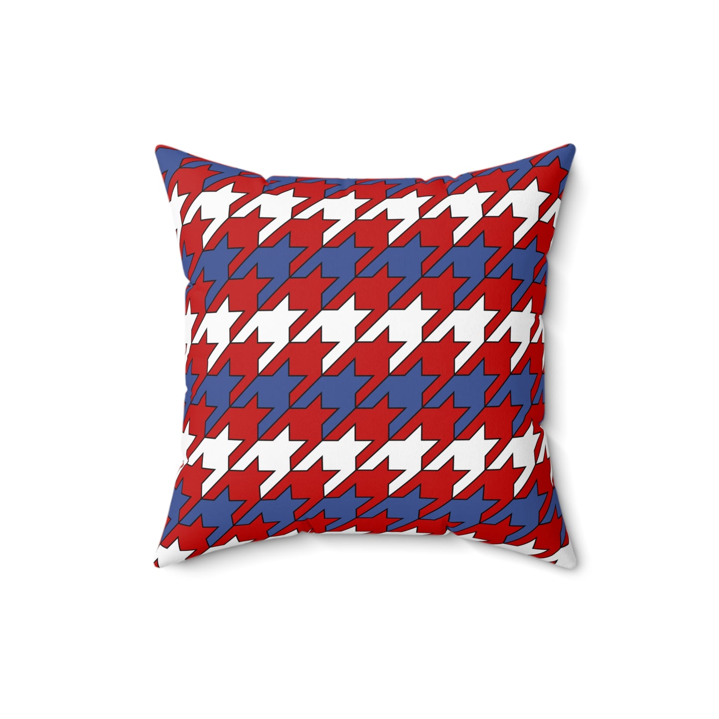 Democratic Peoples Republic Of Korea Retro Houndstooth Cushion Pillow