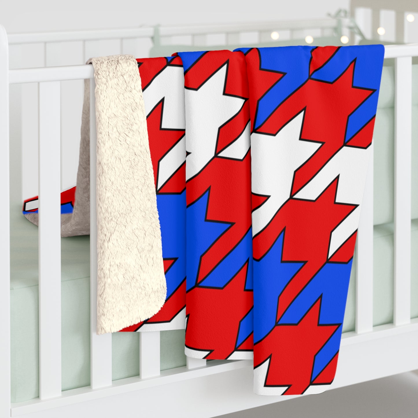 Puerto Rico Retro Houndstooth Blanket Throw
