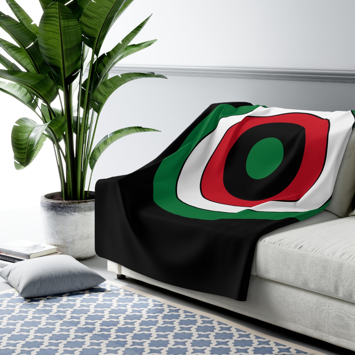 Syria Retro Target Blanket Throw
