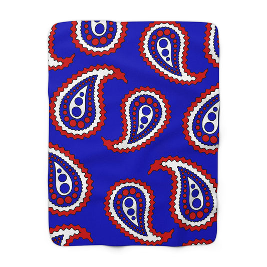 Slovenia Retro Paisley Blanket Throw