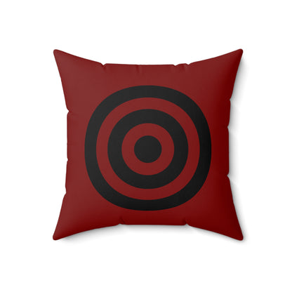 Maroon, Black Retro Target Cushion Pillow