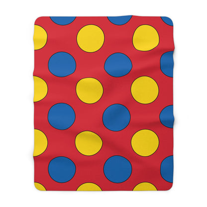 Mongolia Retro Polka Dots Blanket Throw