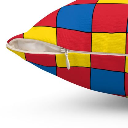 Mongolia Retro Check Cushion Pillow