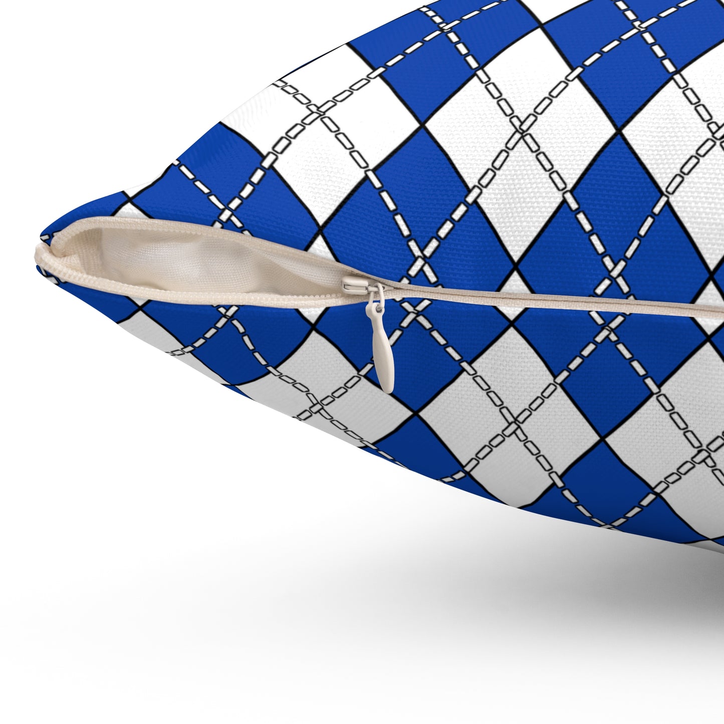 El Salvador Retro Argyle Cushion Pillow