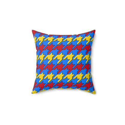 Democratic Republic of the Congo Retro Houndstooth Cushion Pillow
