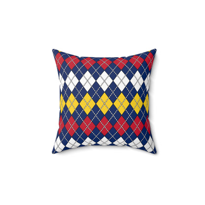 Turks And Caicos Islands Retro Argyle Cushion Pillow