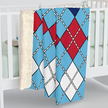 Fiji Retro Argyle Blanket Throw