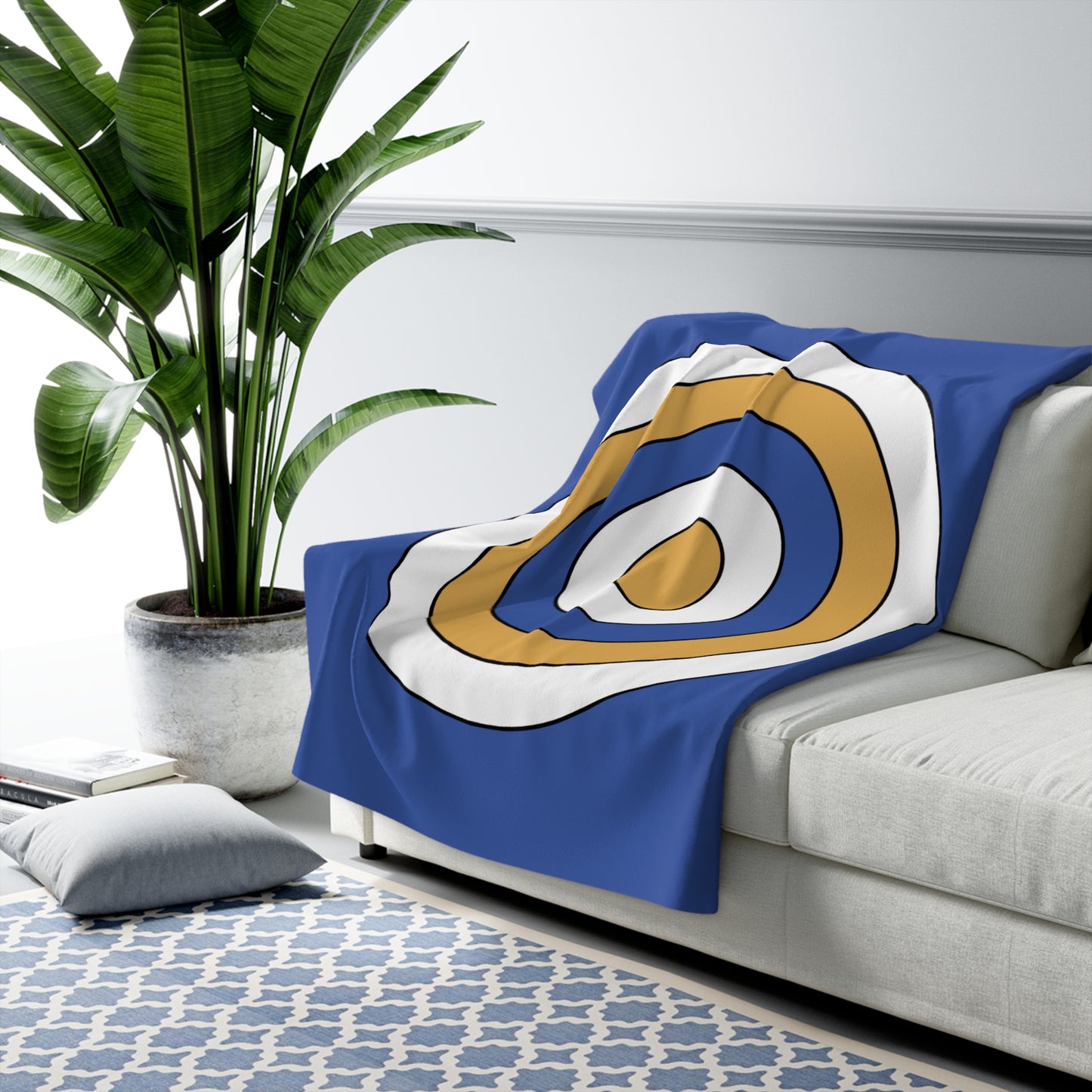 Marshall Islands Retro Target Blanket Throw