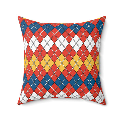 Kiribati Retro Argyle Cushion Pillow